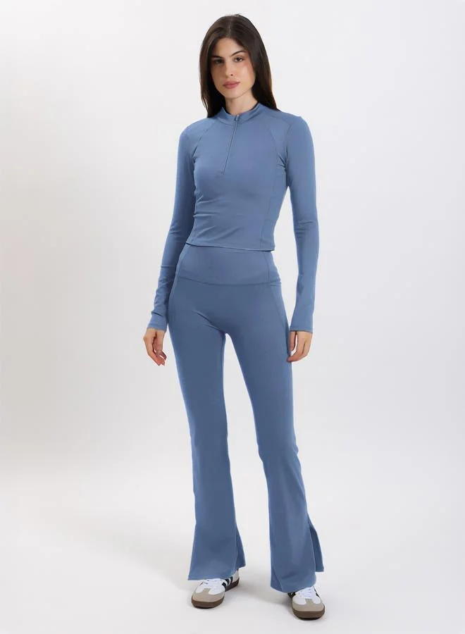 SHAPES SCULPT CROP ZIP-UP TOP